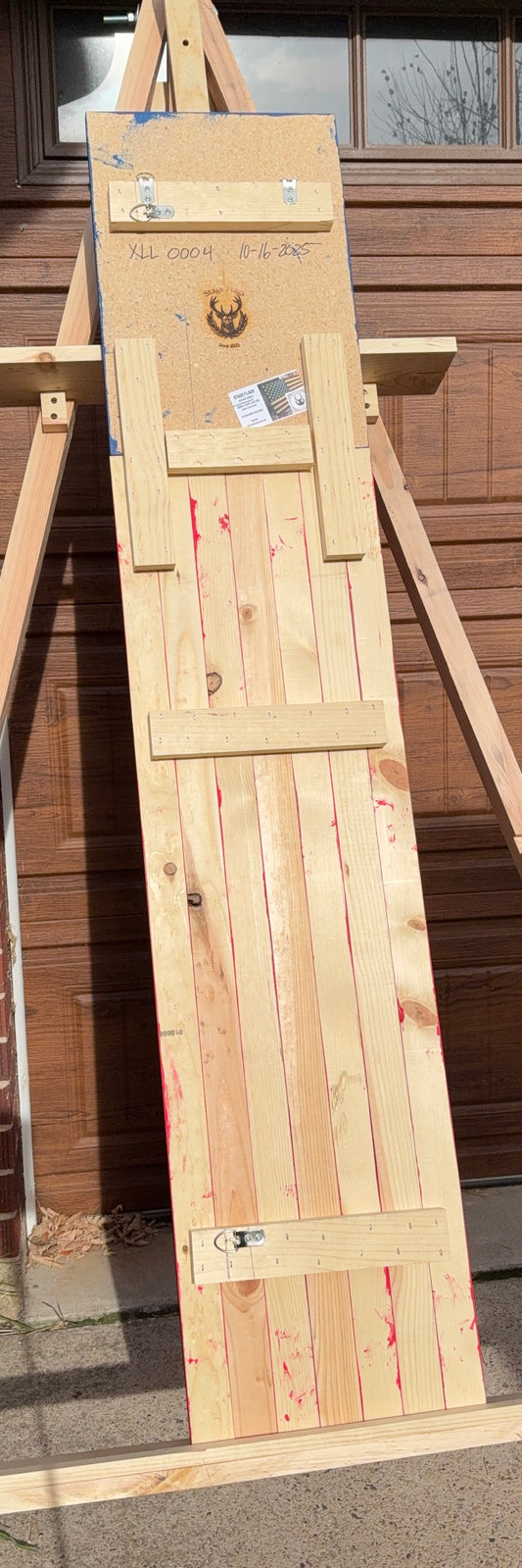 XL Long Vibrant Red, White & Blue. Handmade American Flag #XLL0004