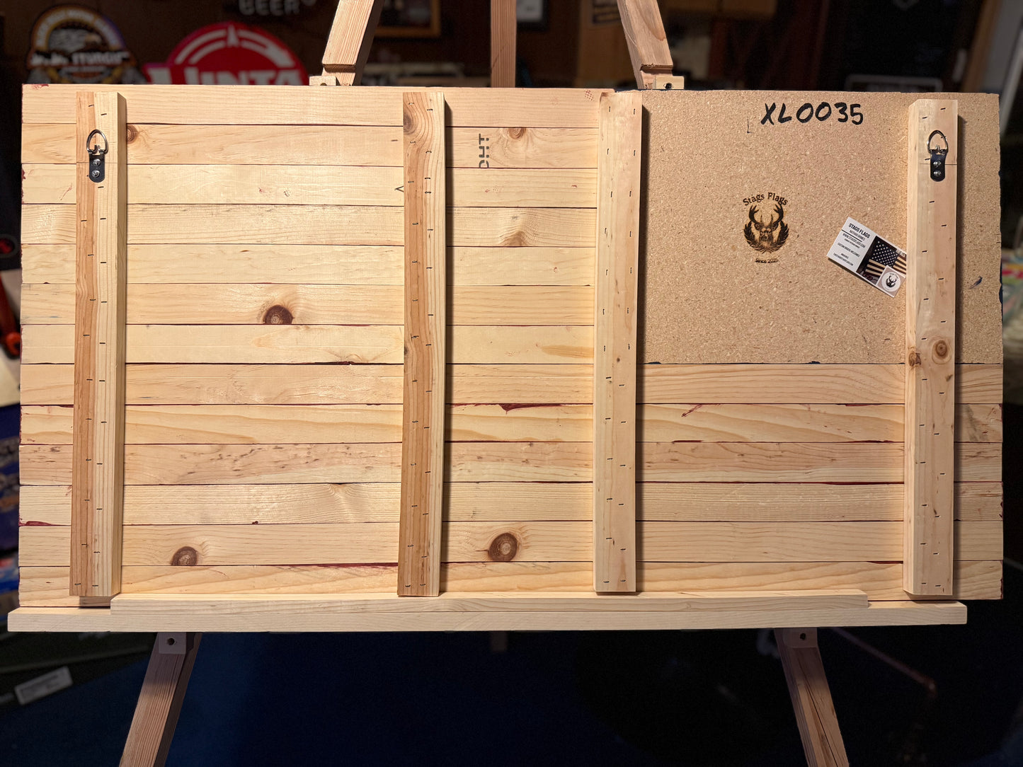 XL Subtle Red, White & Blue. Handcrafted Wooden American Flag #XL0035 New